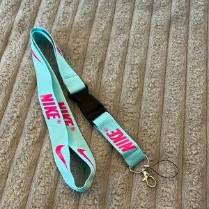 Nike Aqua and Pink Lanyard